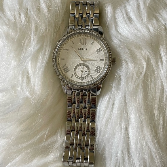 Silver Guess crystal watch - used - Picture 3 of 8
